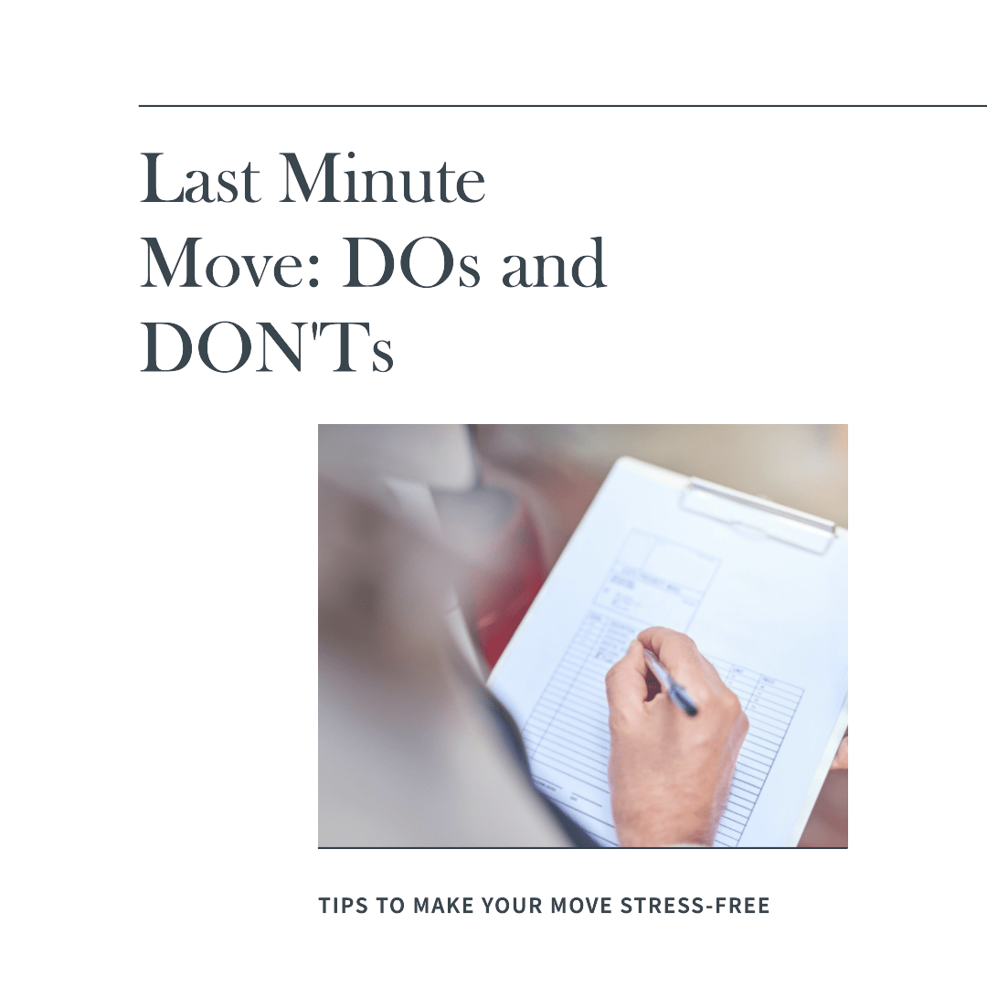 create a image about DOs and Donts in Last Minute Move 2